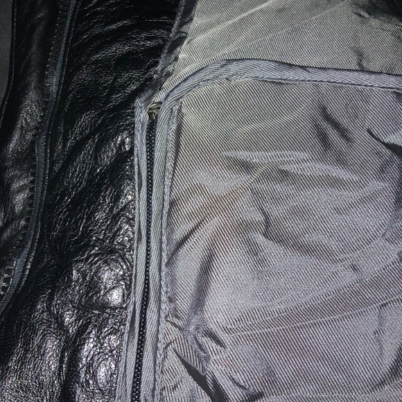 Wilson Leather zip front black jacket Sz M zip out Thinsulate lining unisex - Picture 11 of 12